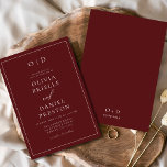 Minimalist Burgundy Modern Calligraphy Wedding Invitation<br><div class="desc">Introducing our Minimalist Modern Calligraphy Wedding Black and White Invitation, the epitome of timeless elegance and sophistication. This invitation combines the beauty of minimalist design with the artistry of modern calligraphy to create a striking and refined piece. With its clean lines and monochromatic palette, it exudes simplicity and style, making...</div>