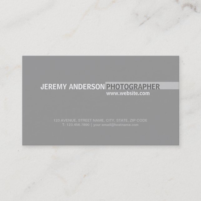 Minimalist Business Card (Front)
