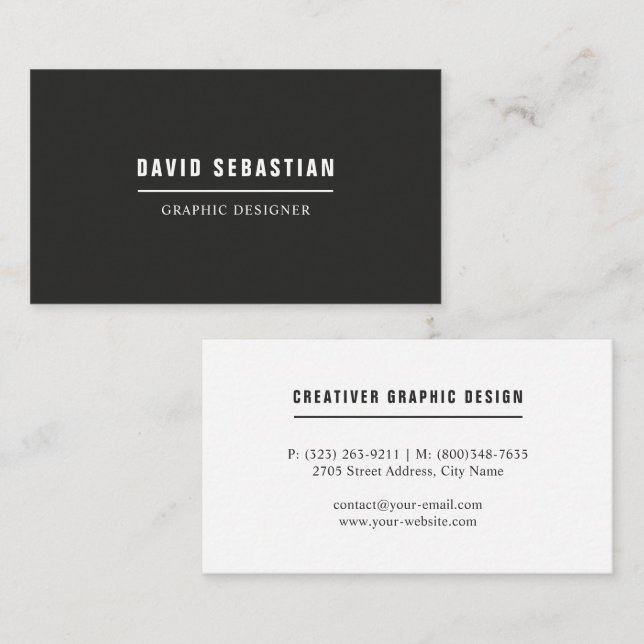 Minimalist Business Card (Front/Back)
