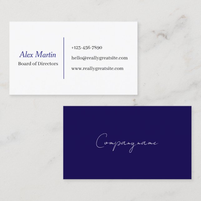 Minimalist Business Card for Professionals (Front/Back)