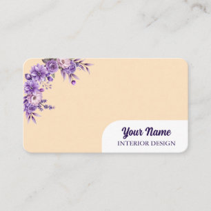 Minimalist Business Card with Floral Touches
