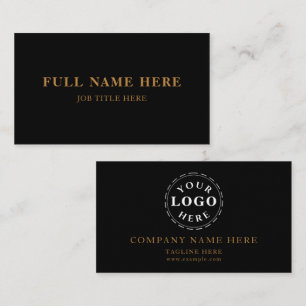 Minimalist Business Card with Name, Title & Logo