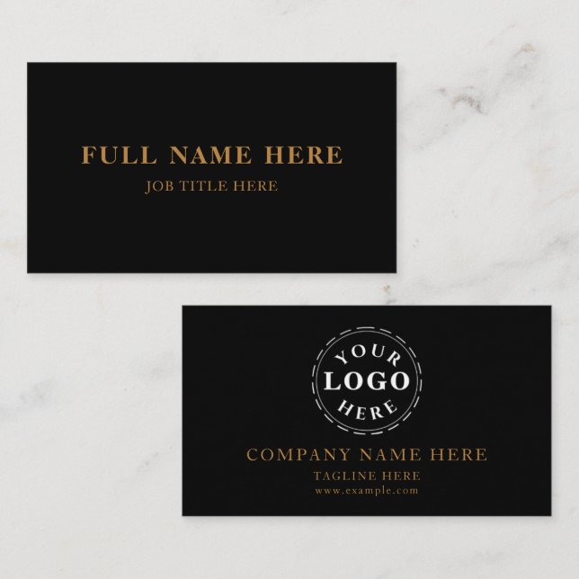 Minimalist Business Card with Name, Title & Logo (Front/Back)