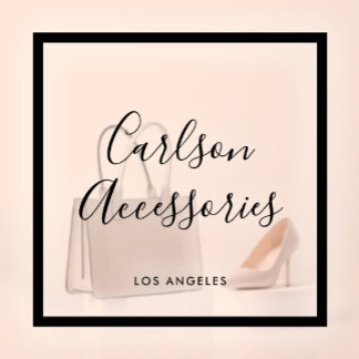 Minimalist Business Chic Script Black Transparent