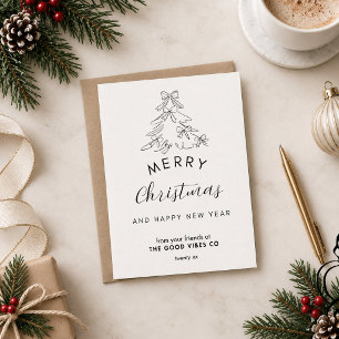 Minimalist Business Client Christmas Card