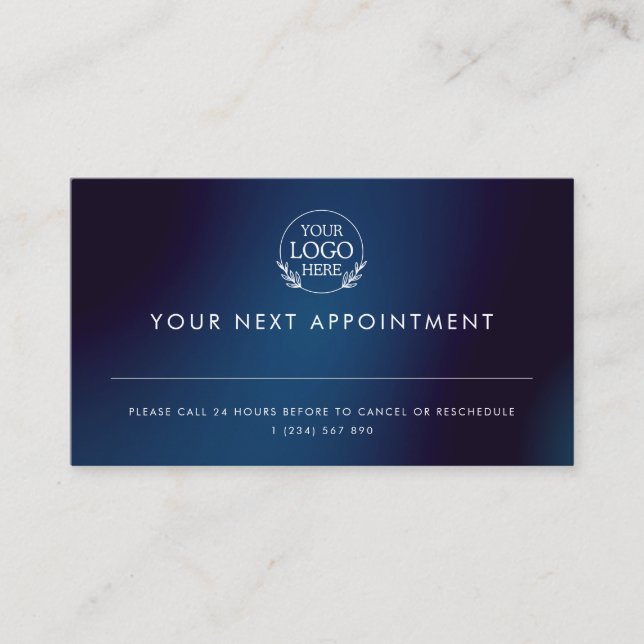 Minimalist Business Design with Custom Logo – Pro Appointment Card (Front)