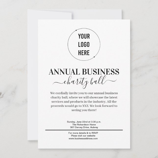 minimalist business event invitation (Front)