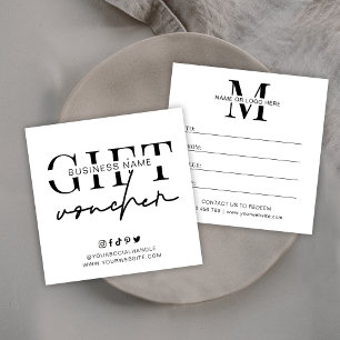 Minimalist Business Gift Certificate Modern Logo