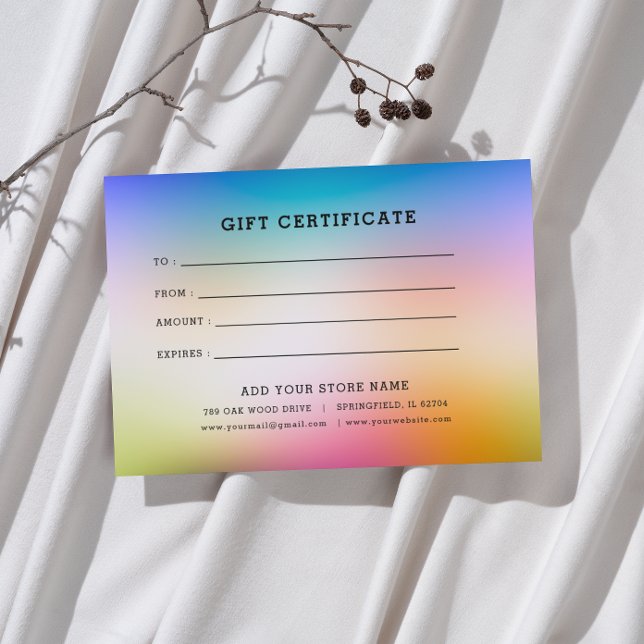 Minimalist Business Gift Certificate with Logo (Creator Uploaded)