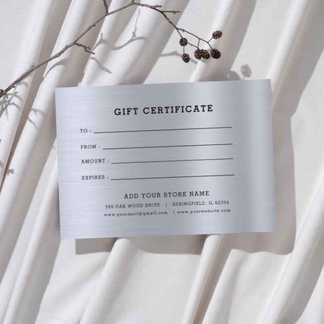 Minimalist Business Gift Certificate with Logo (Creator Uploaded)