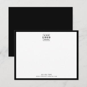Minimalist Business Logo Company Contact Black Card