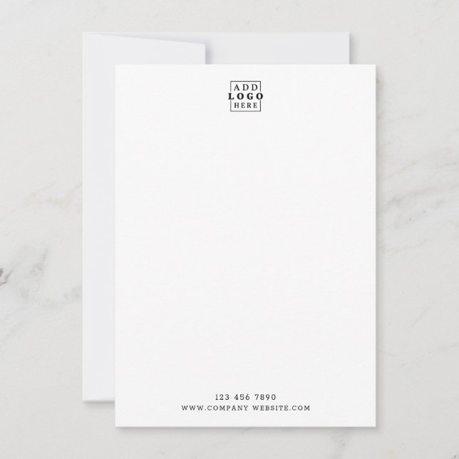 Minimalist Business Logo Company Contact Vertical Card (Front)