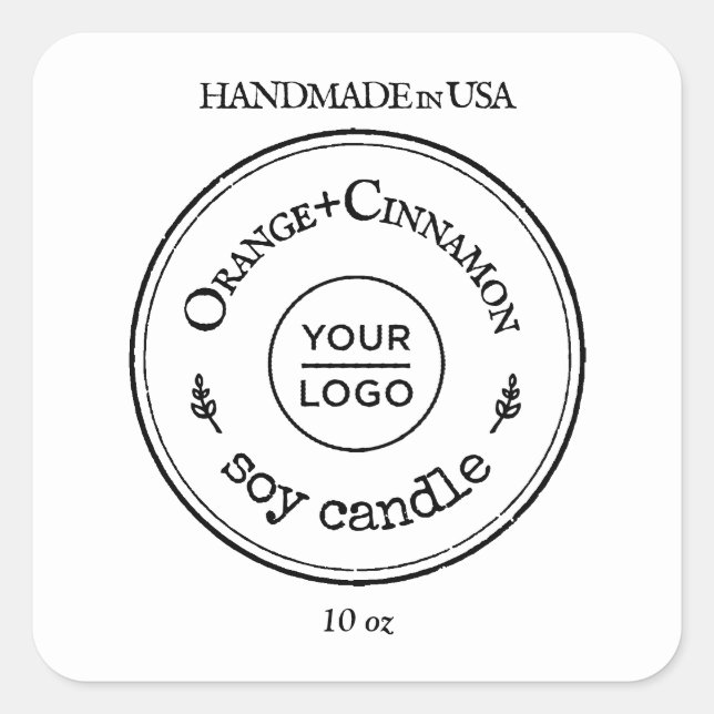 Minimalist Business Logo Handmade Product Labels (Front)