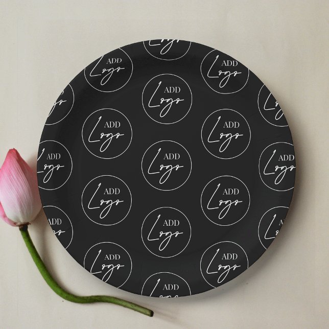 Minimalist Business Logo Pattern Personalised Paper Plate (Creator Uploaded)