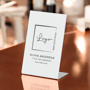 Minimalist Business Logo Professional Modern Pedestal Sign