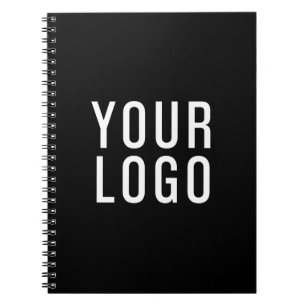 Minimalist Business Logo Promotional Black Notebook