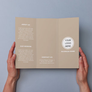 Minimalist Business Logo & Text Trifold Brochure