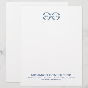 Minimalist Business Logo with Contact Information Custom Letterhead