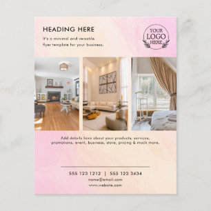 Minimalist Business Marketing Flyer   Logo & Photo