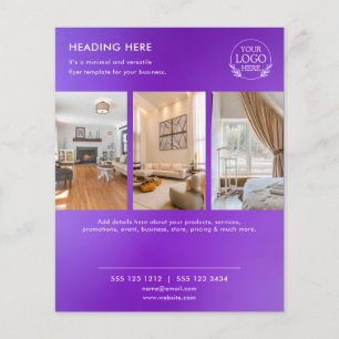 Minimalist Business Marketing Flyer   Logo & Photo