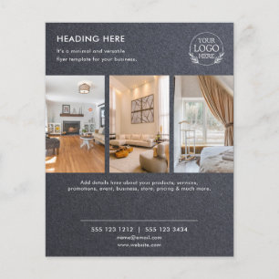 Minimalist Business Marketing Flyer   Logo & Photo