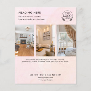 Minimalist Business Marketing Flyer   Logo & Photo