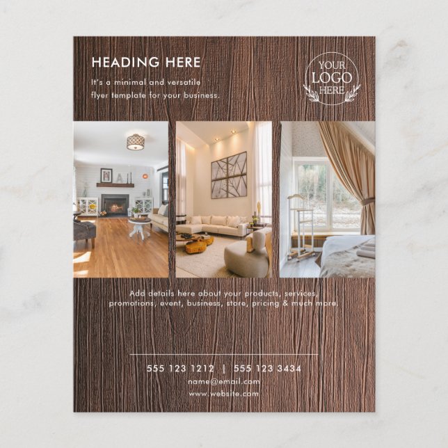 Minimalist Business Marketing Flyer | Logo & Photo (Front)