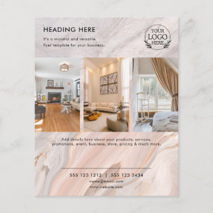 Minimalist Business Marketing Flyer   Logo & Photo