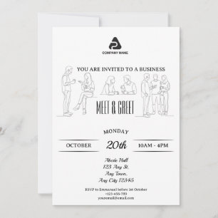 Minimalist Business Meet & Greet Invitation