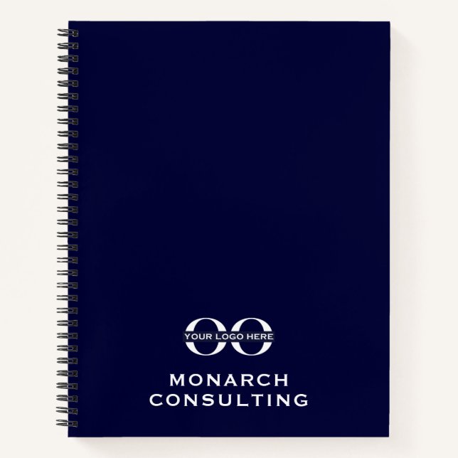 Minimalist Business Notebook with Logo (Front)