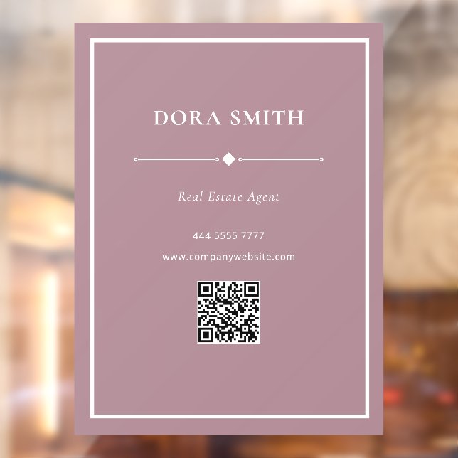 Minimalist Business Office White Dusty Rose QRcode (Sheet 2)