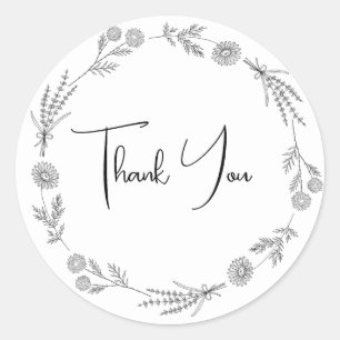 Minimalist Business Personalised Thank You Sticker
