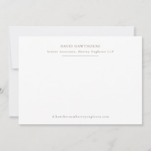 Minimalist Business Professional Stationery Card