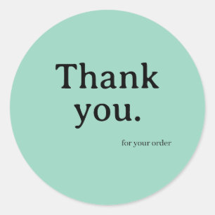 Minimalist Business Thank You Sticker