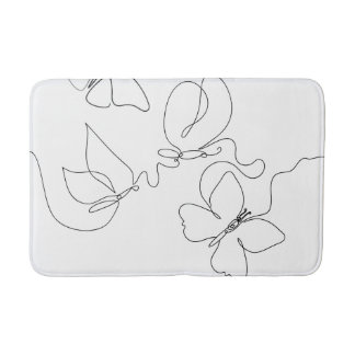 Minimalist Butterfly Bath Mat