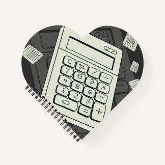 Minimalist Calculator and Math Pattern Illustratio Notebook