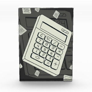 Minimalist Calculator and Math Pattern Illustratio Photo Block
