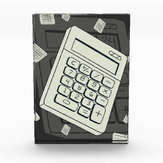 Minimalist Calculator and Math Pattern Illustratio Photo Block