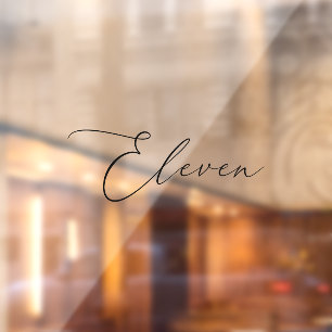 Minimalist Calligraphy Black Eleven Table Number