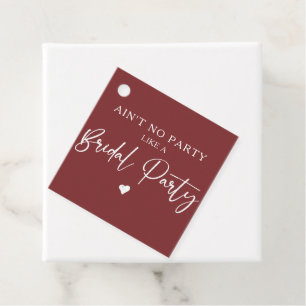 Minimalist Calligraphy Bridal Party  Favour Tags