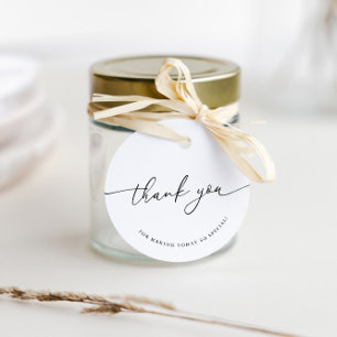 Minimalist Calligraphy Bridal Shower Thank You Favour Tags