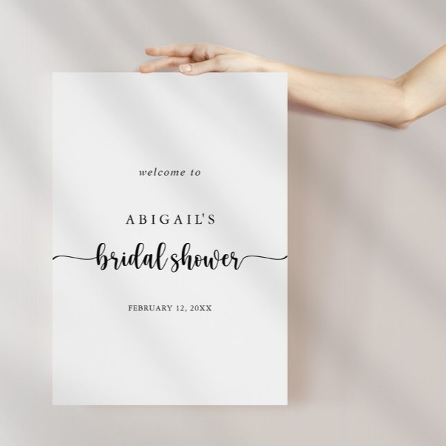 Minimalist Calligraphy Bridal Shower Welcome  Poster (Creator Uploaded)