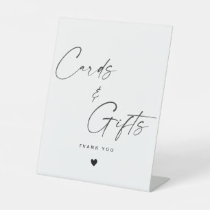 Minimalist Calligraphy Cards and Gifts Wedding  Pedestal Sign
