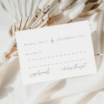 Minimalist Calligraphy Elegant Modern RSVP Card<br><div class="desc">Design features an handwritten font and modern minimalist design. Designed to coordinate with for the «ESSENTIALS» Wedding Invitation Collection. To change details,  click «Personalise». View the collection link on this page to see all of the matching items in this beautiful design or see the collection here: https://bit.ly/3iNzQAD</div>