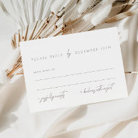 Minimalist Calligraphy Elegant Modern RSVP Card