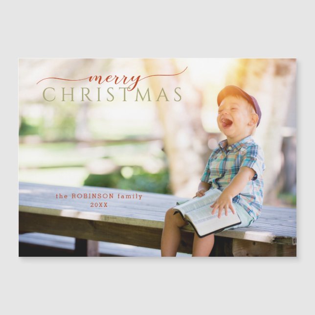 Minimalist Calligraphy Greeting & Photo (Front)