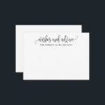Minimalist Calligraphy Retirement Wishes & Advice Card<br><div class="desc">Use this modern wish card at your party to have guests leave a personal note for the guest of honour. Add your information on the template form. The advanced editing menu allows you to change the colours and the fonts.</div>