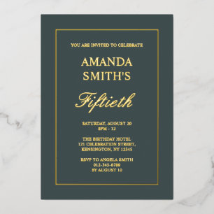 Minimalist Calligraphy Script 50th Birthday