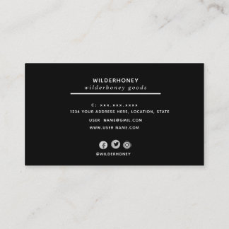Minimalist Calligraphy Script Business Card