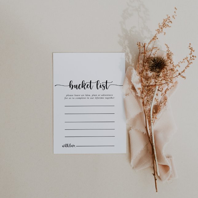 Minimalist Calligraphy Simple Bucket List Cards (Creator Uploaded)